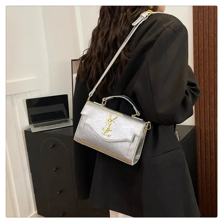 New Arrival 2025 Spring: Structured Textured Crossbody - Envelope Style, Detachable Chain, Women's Purse for Work & Events