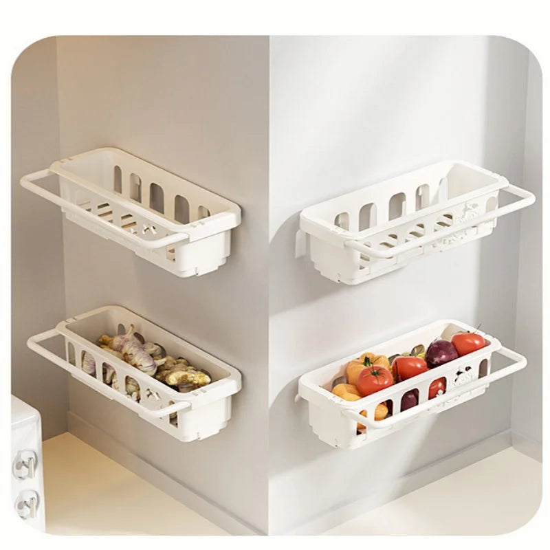 Multifunctional Suction Cup Dishwashing Sponge Holder - Hanging Sink Storage Rack