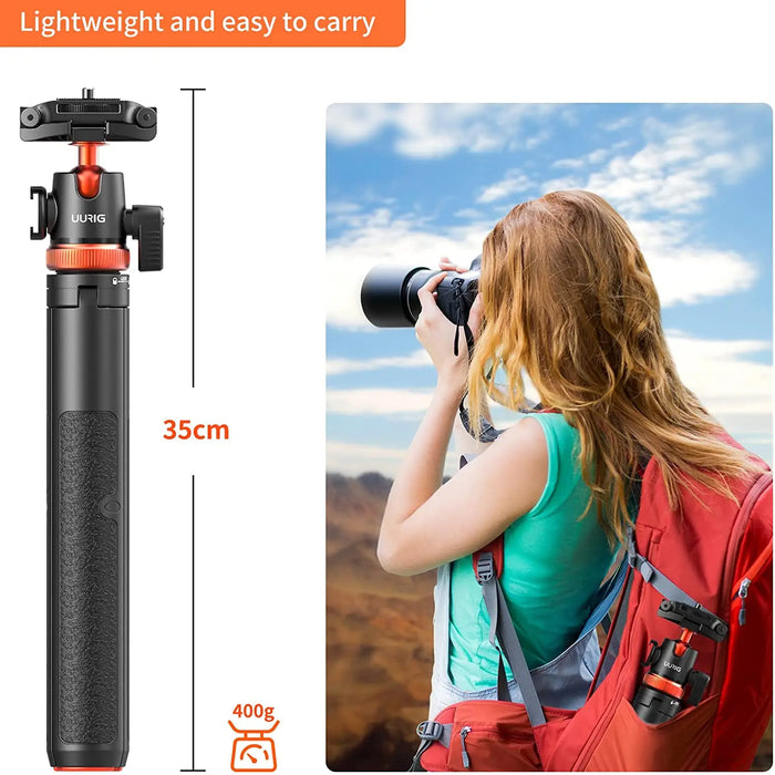 UURIG TP-02 Extendable Selfie Stick Tripod with 360° Ballhead