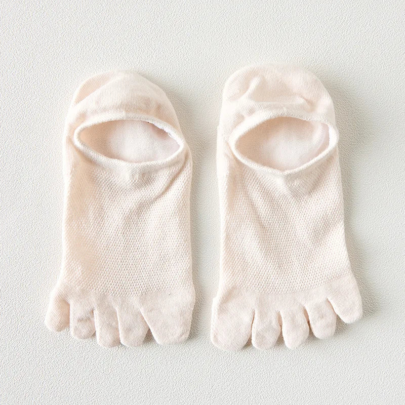 Breathable Five-Toe No-Show Socks