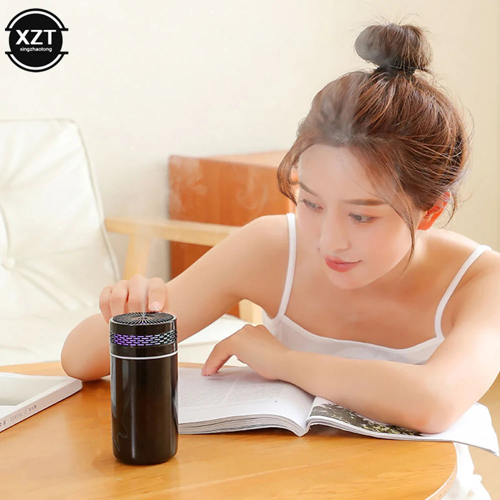 Colorful Mini Air Humidifier with LED Light - 320ML
