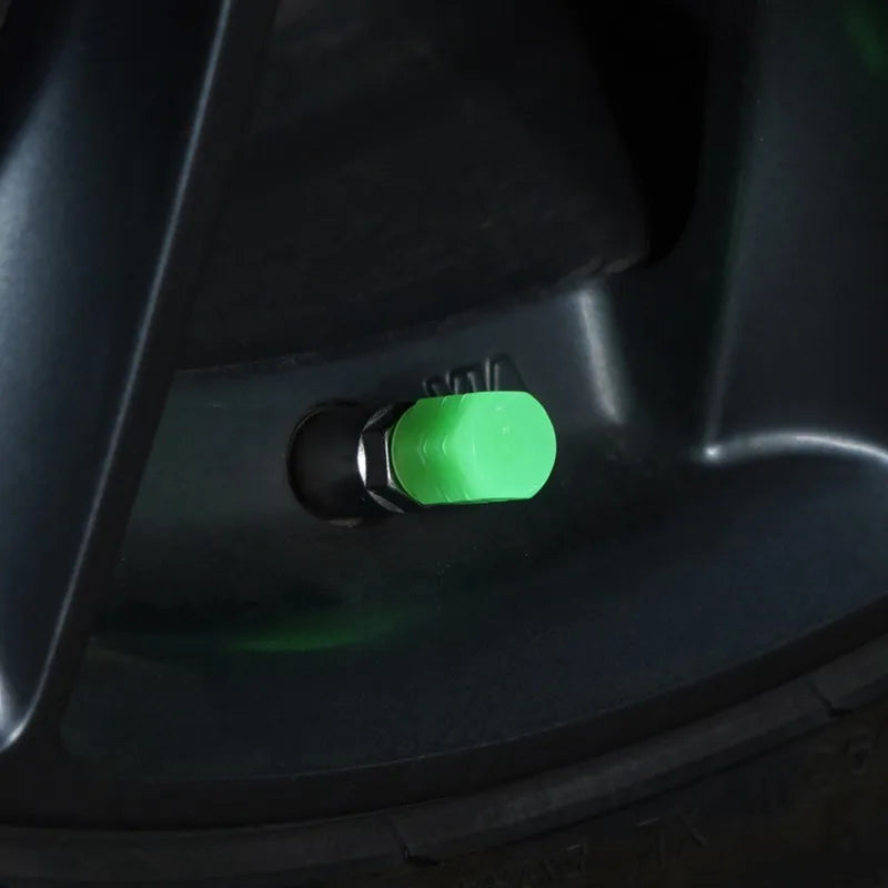 Luminous Tire Valve Caps (4-Pack)