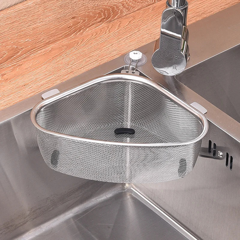 Stainless Steel Corner Sink Drain Basket