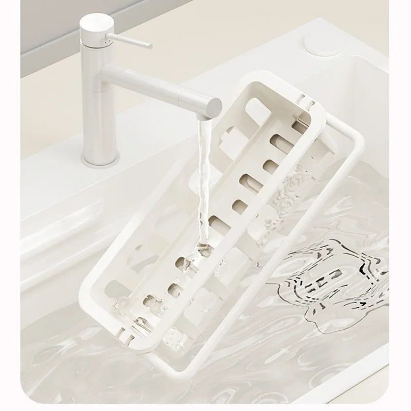 Multifunctional Suction Cup Dishwashing Sponge Holder - Hanging Sink Storage Rack