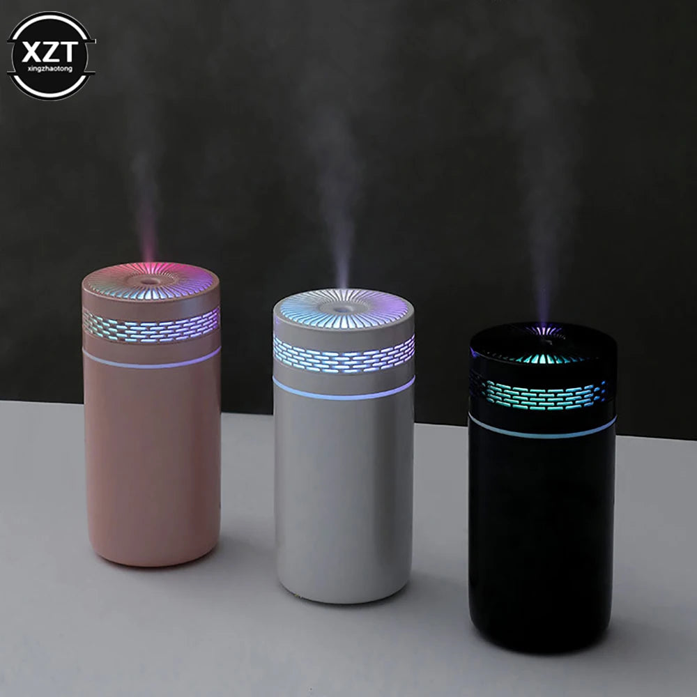 Colorful Mini Air Humidifier with LED Light - 320ML