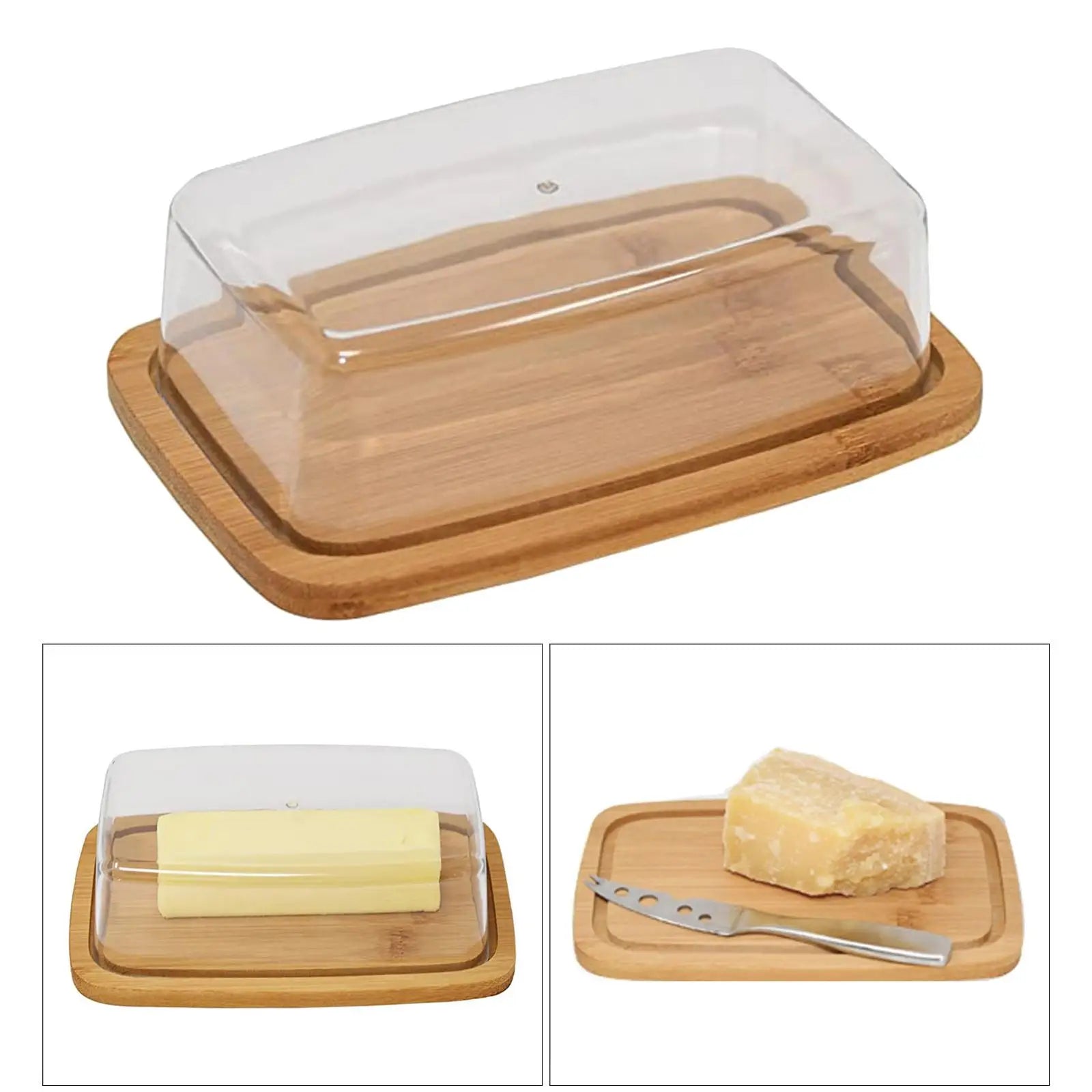 Bamboo Butter Dish with Acrylic Lid