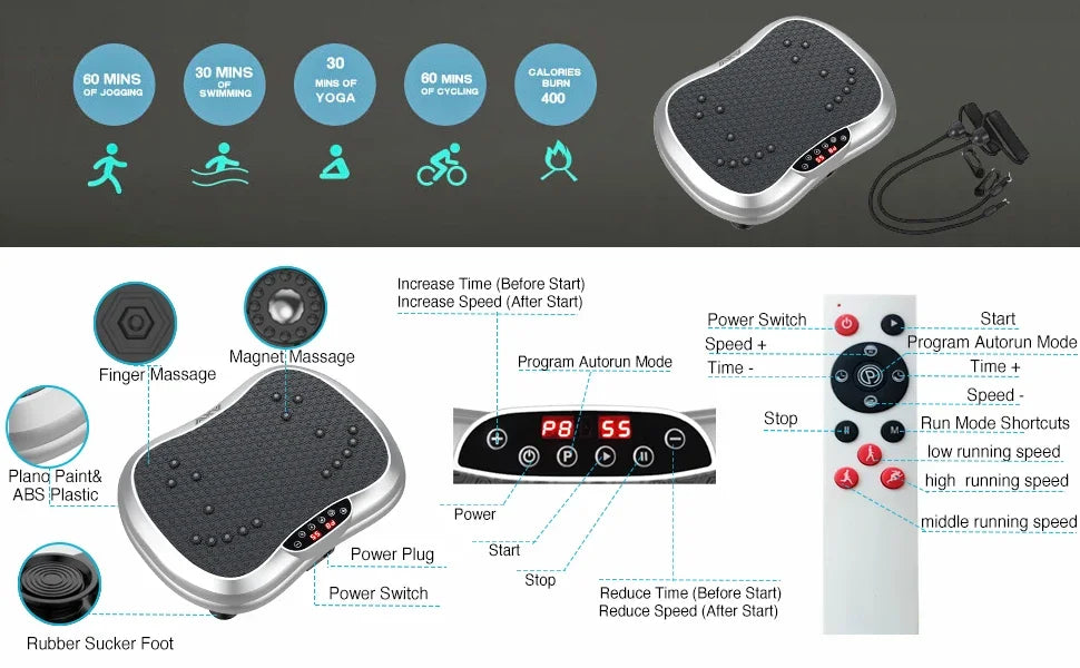 Vibration Plate Exercise Machine for Whole Body Workout