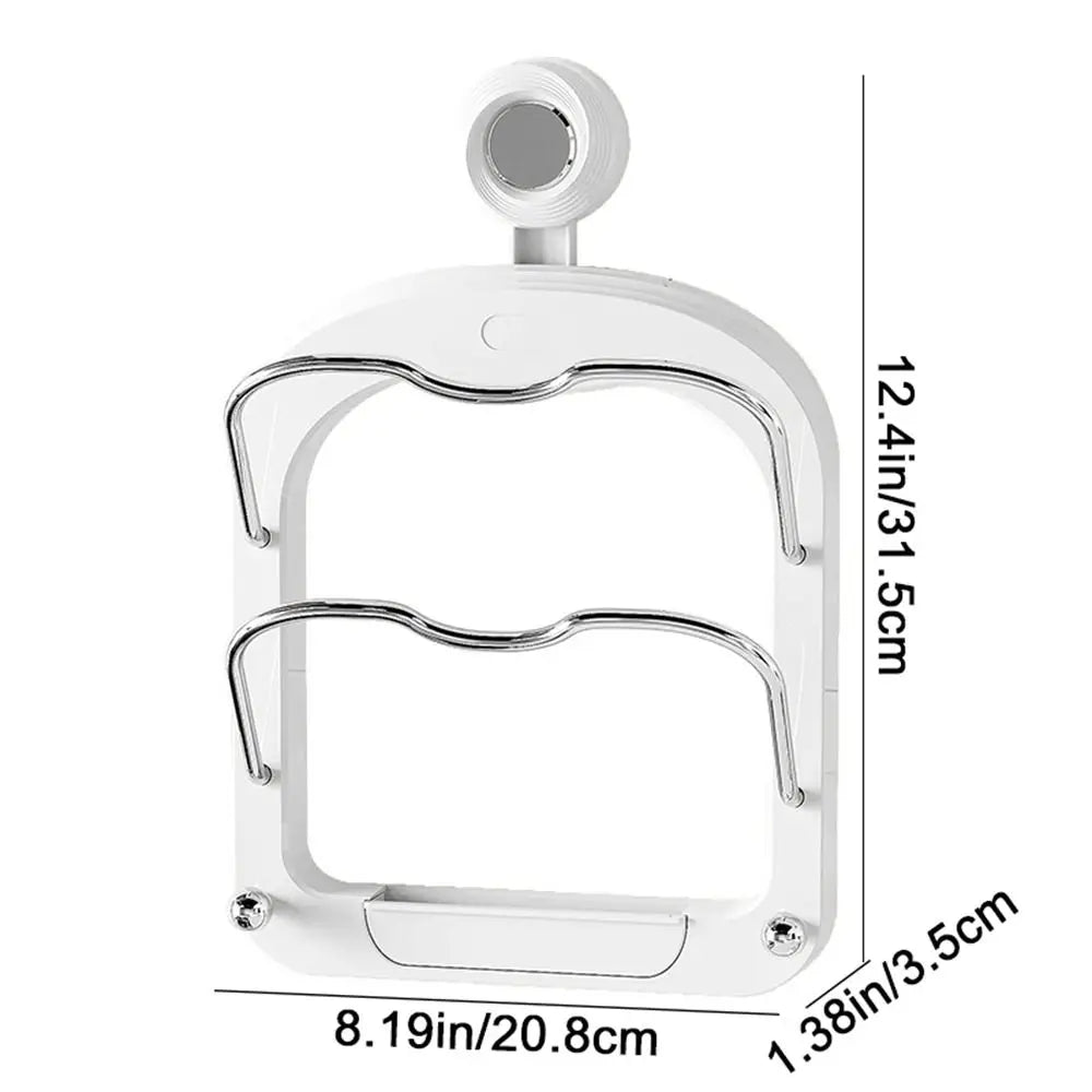 Plastic Suction Cup Pot Lid Rack - Wall Mounted Storage Holder