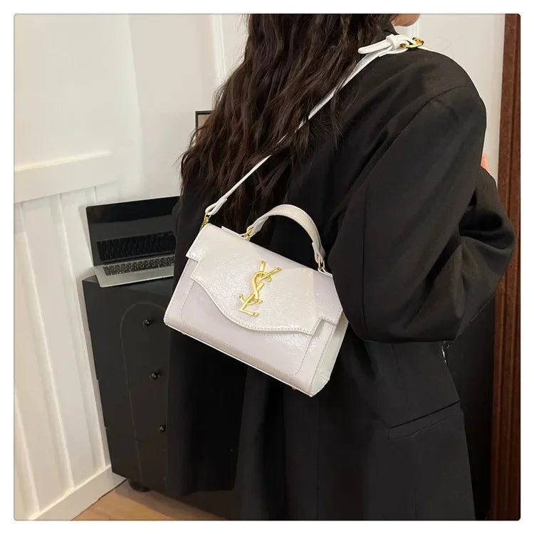 New Arrival 2025 Spring: Structured Textured Crossbody - Envelope Style, Detachable Chain, Women's Purse for Work & Events
