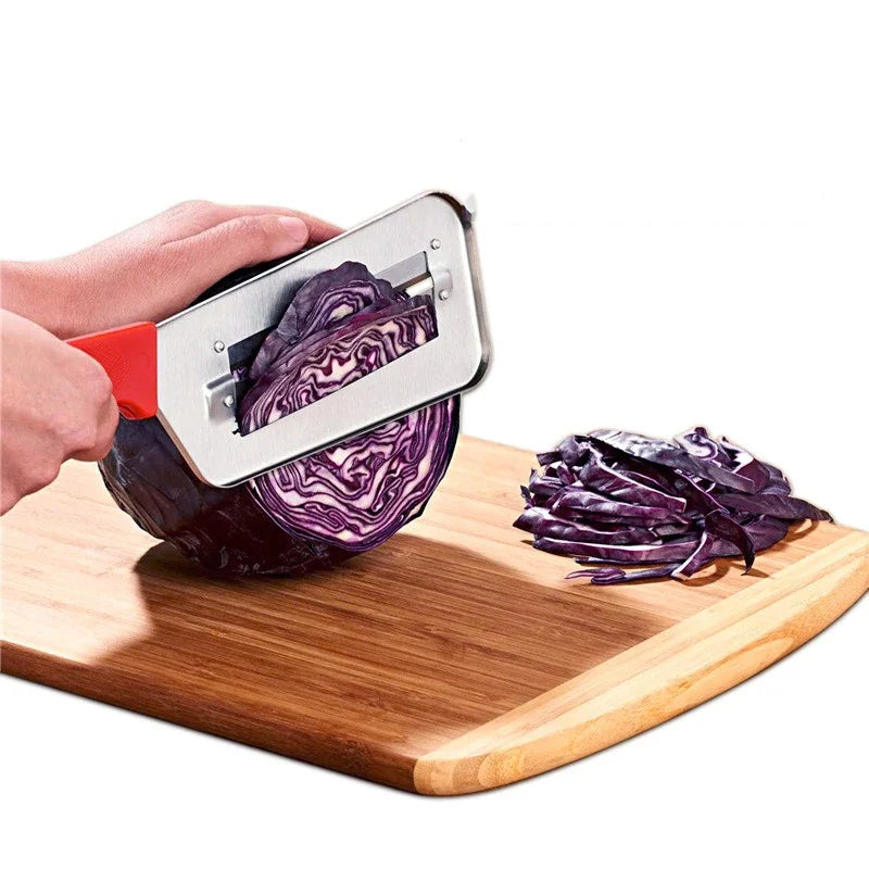 Kitchen Knife Cabbage Shredder & Onion Slicer - Vegetable Cutter with Double Blade