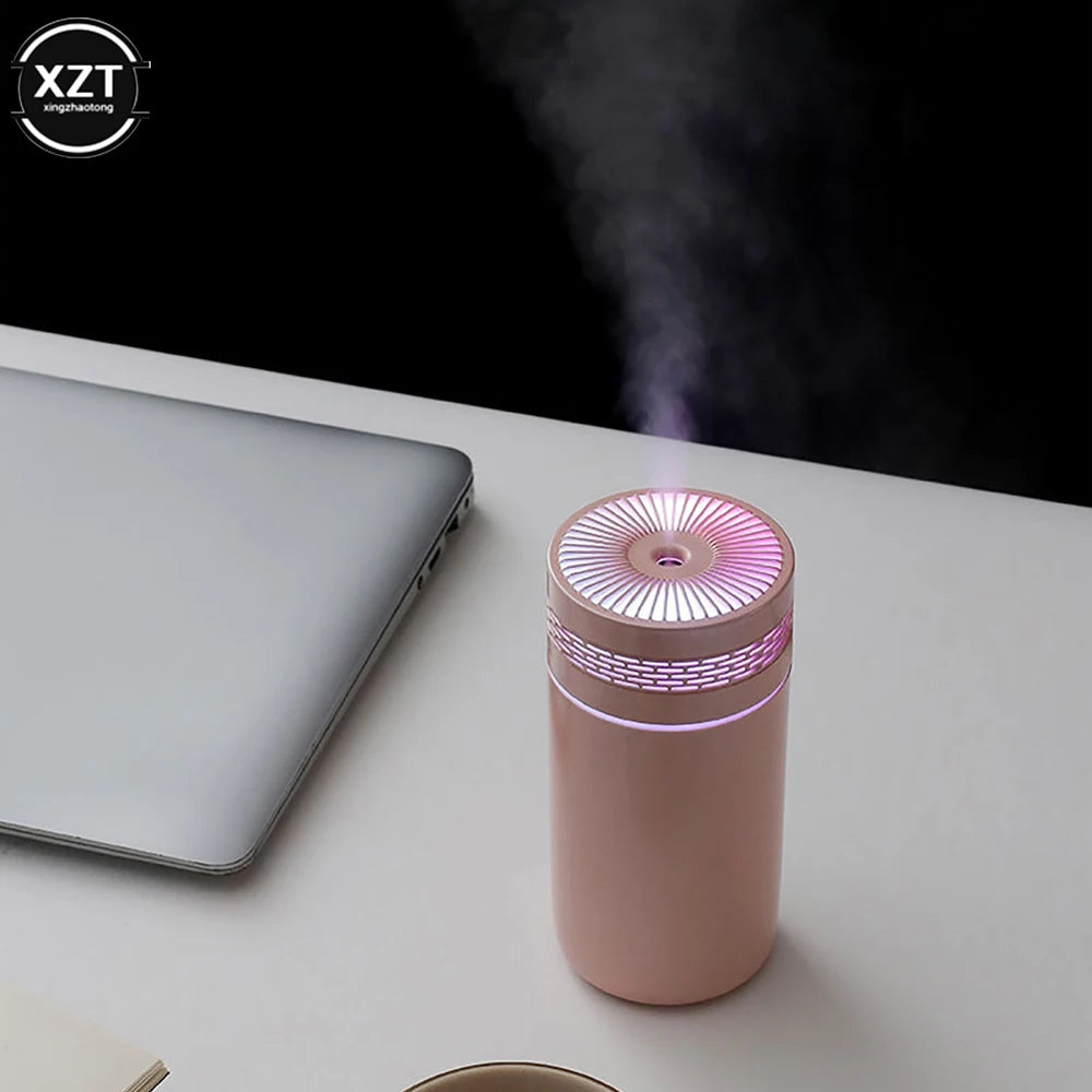 Colorful Mini Air Humidifier with LED Light - 320ML