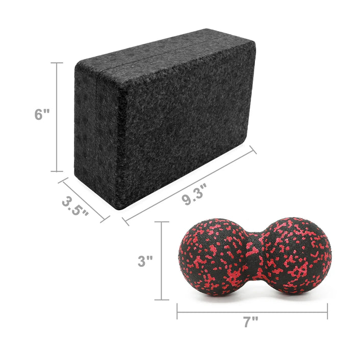 2-in-1 Yoga Block & Peanut Ball for Muscle Recovery and Fascia Release