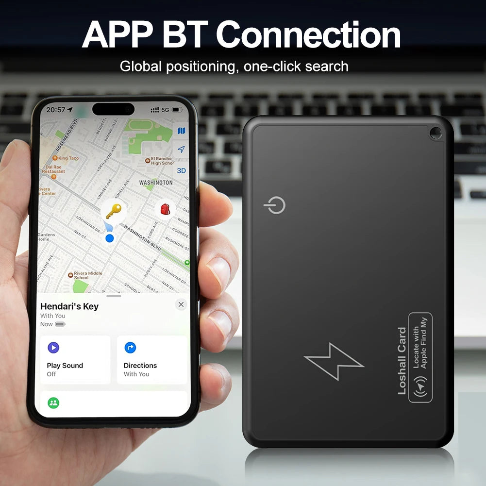 Wallet Tracker Card - GPS Location & Wireless Charging Smart Tag