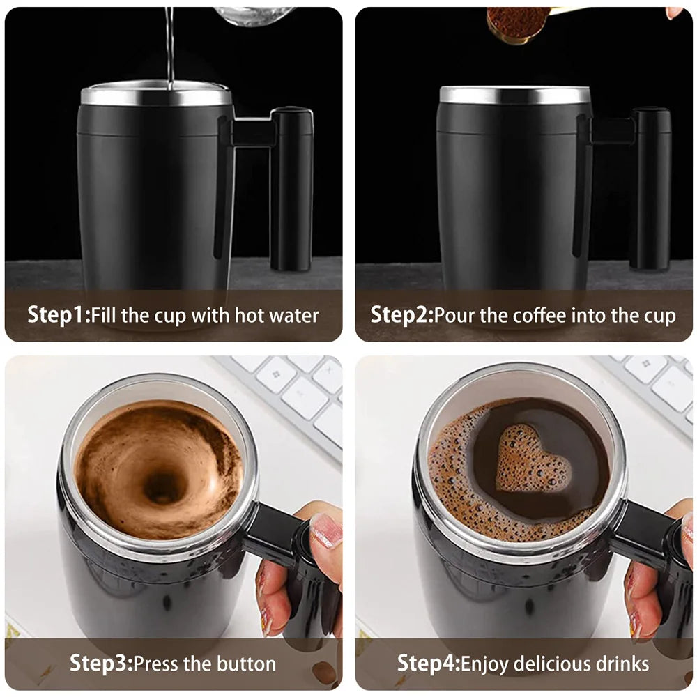 Automatic Self-Stirring Magnetic Mug