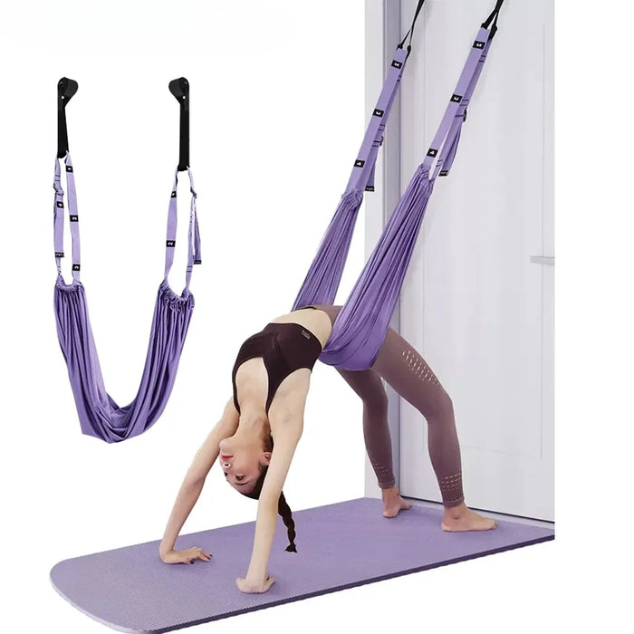 Aerial Yoga Hammock Strap – Stretching and Inversion Trainer for Flexibility and Strength