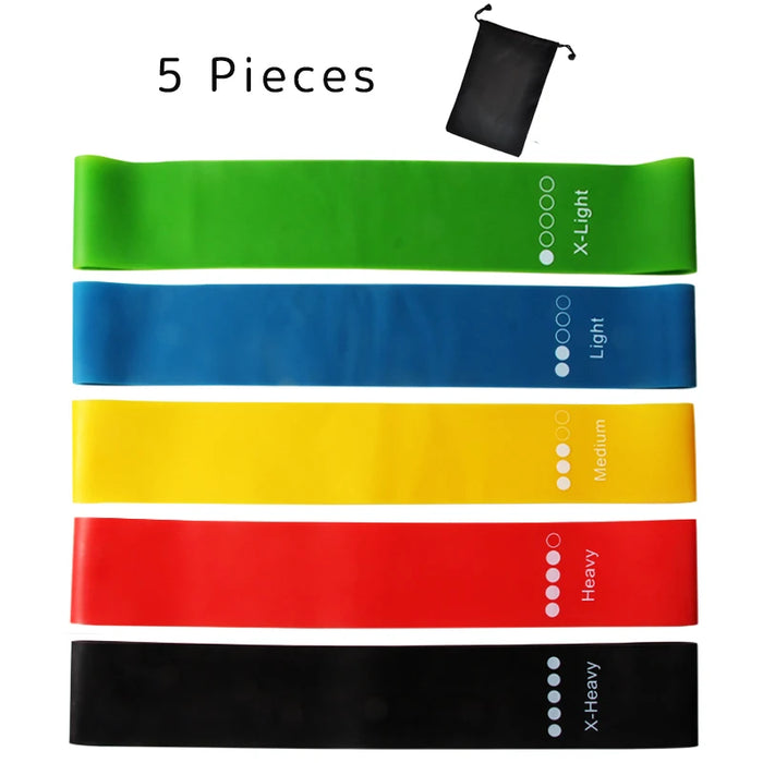 5Pcs/Set Yoga Resistance Bands – Elastic Bands for Pilates, Strength Training, and Workout