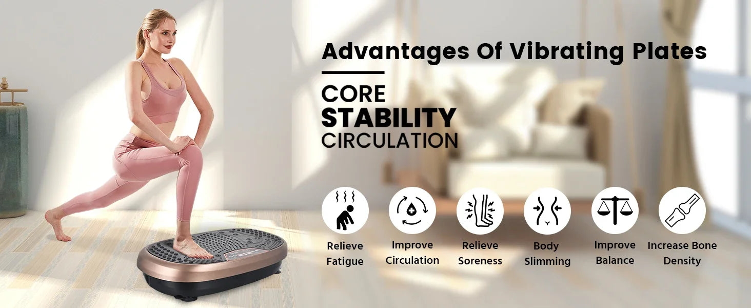 Vibration Plate Fitness Machine with Loop Bands