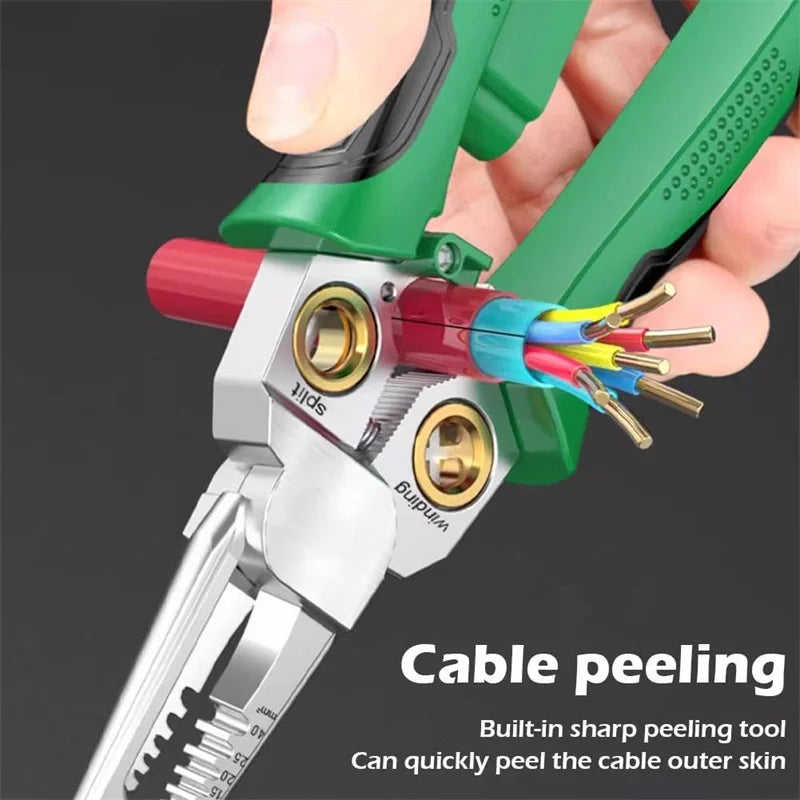 8-in-1 Multifunctional Wire Stripper and Cutter Tool