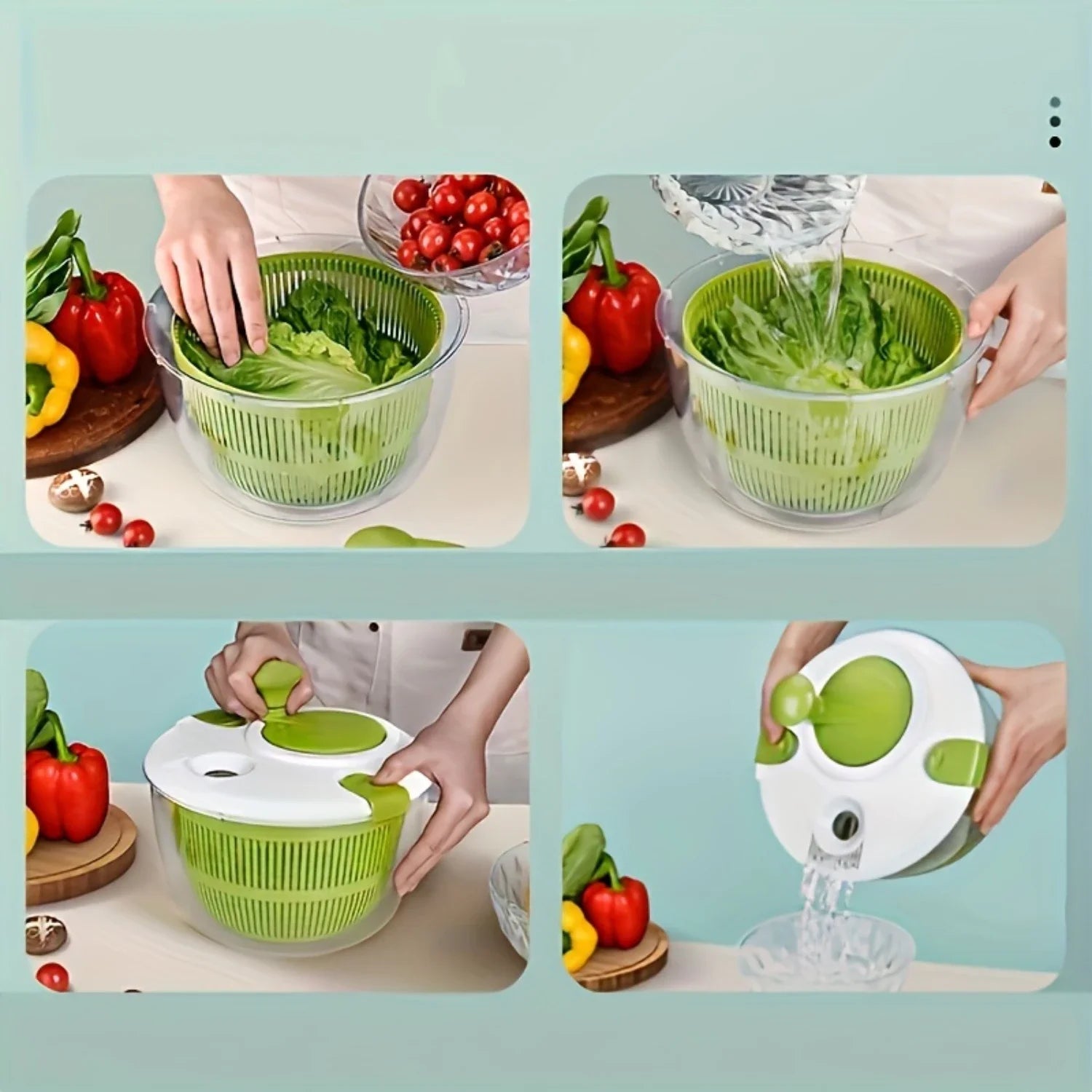 Vegetable & Salad Spinner with Colander Basket