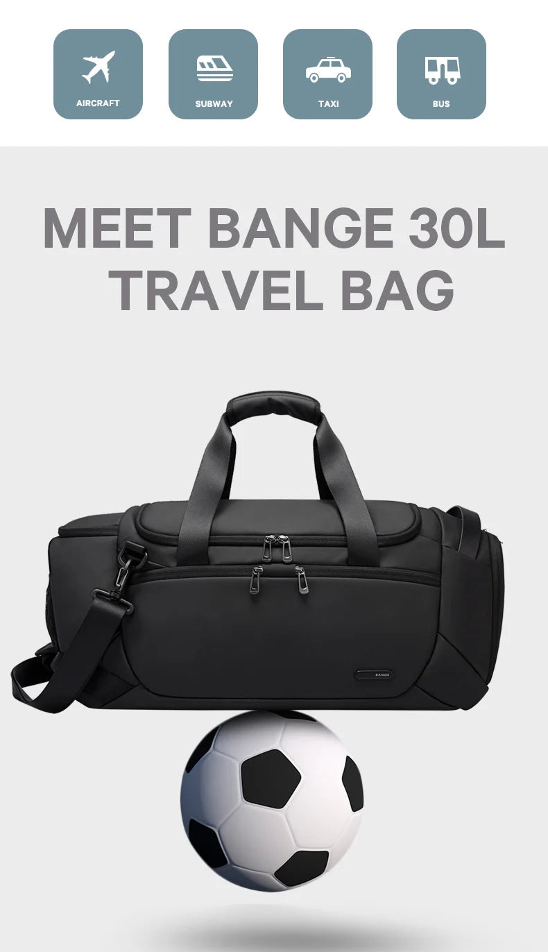 BANGE Sports Bags Men Gym Bags For Fitness Training Outdoor WaterProof Sport Bag Dry Wet Separation Bags Sac De Travel Bag