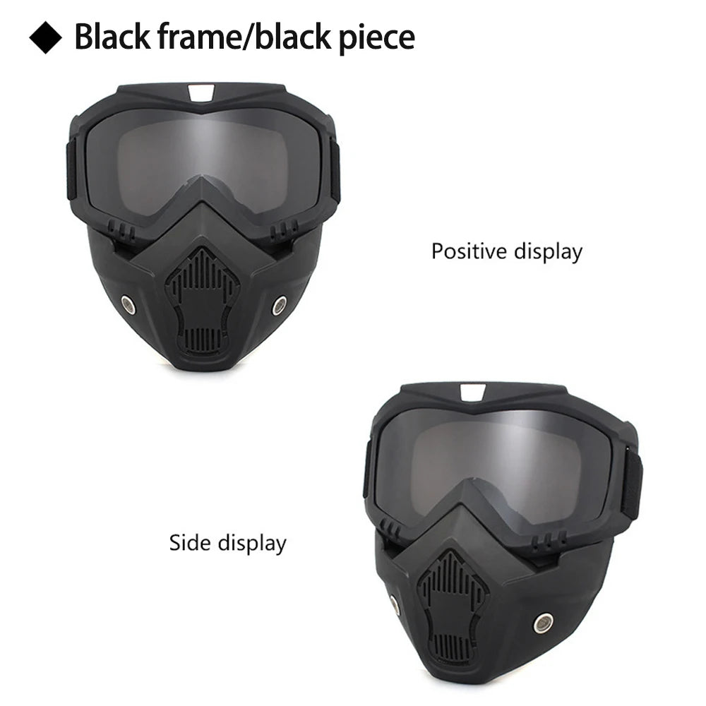 Protective Mask with Windproof Goggles for Riding & Sports