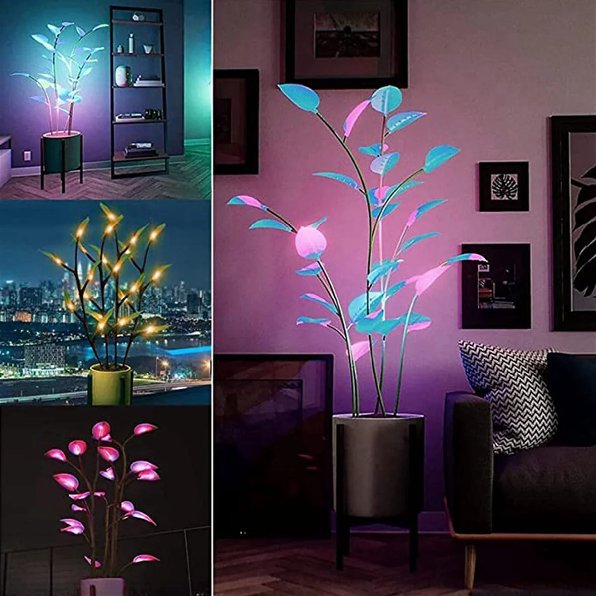 LED Houseplant Lamp – Changeable Color Indoor Decor Light for Home and Office
