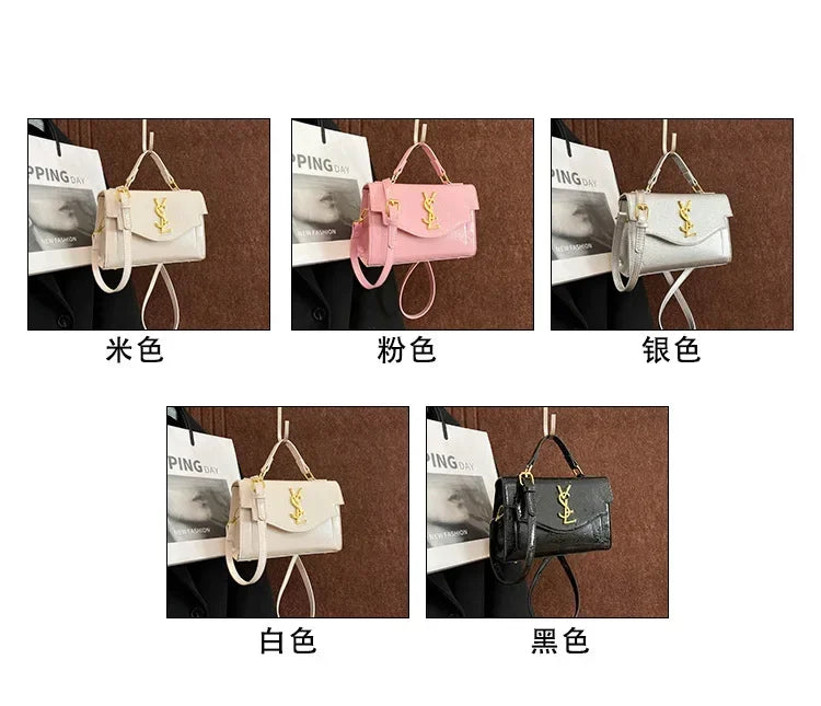 New Arrival 2025 Spring: Structured Textured Crossbody - Envelope Style, Detachable Chain, Women's Purse for Work & Events