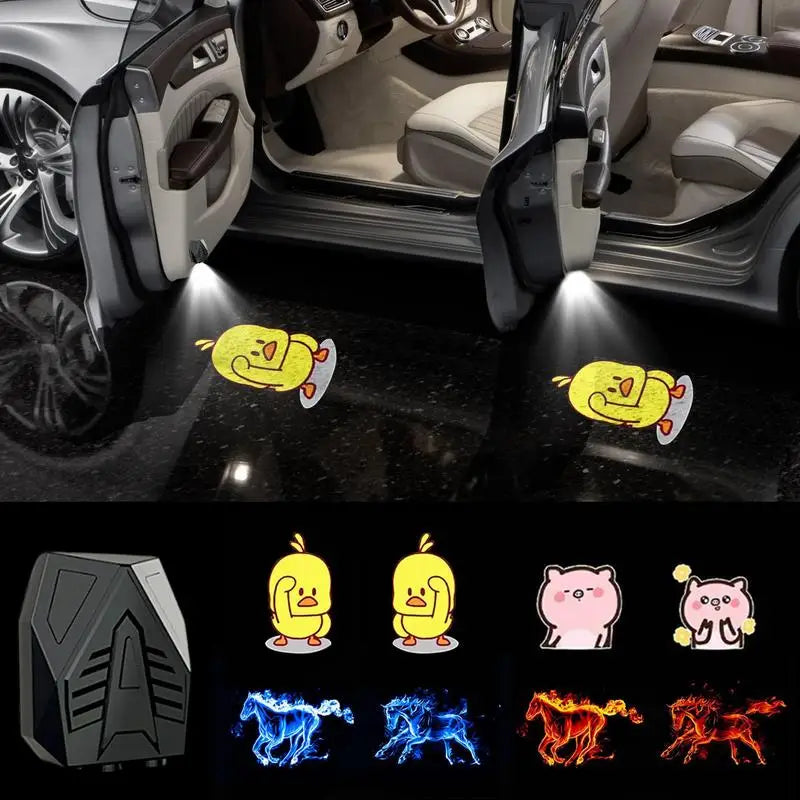 Animated 3D Car Door Welcome Light