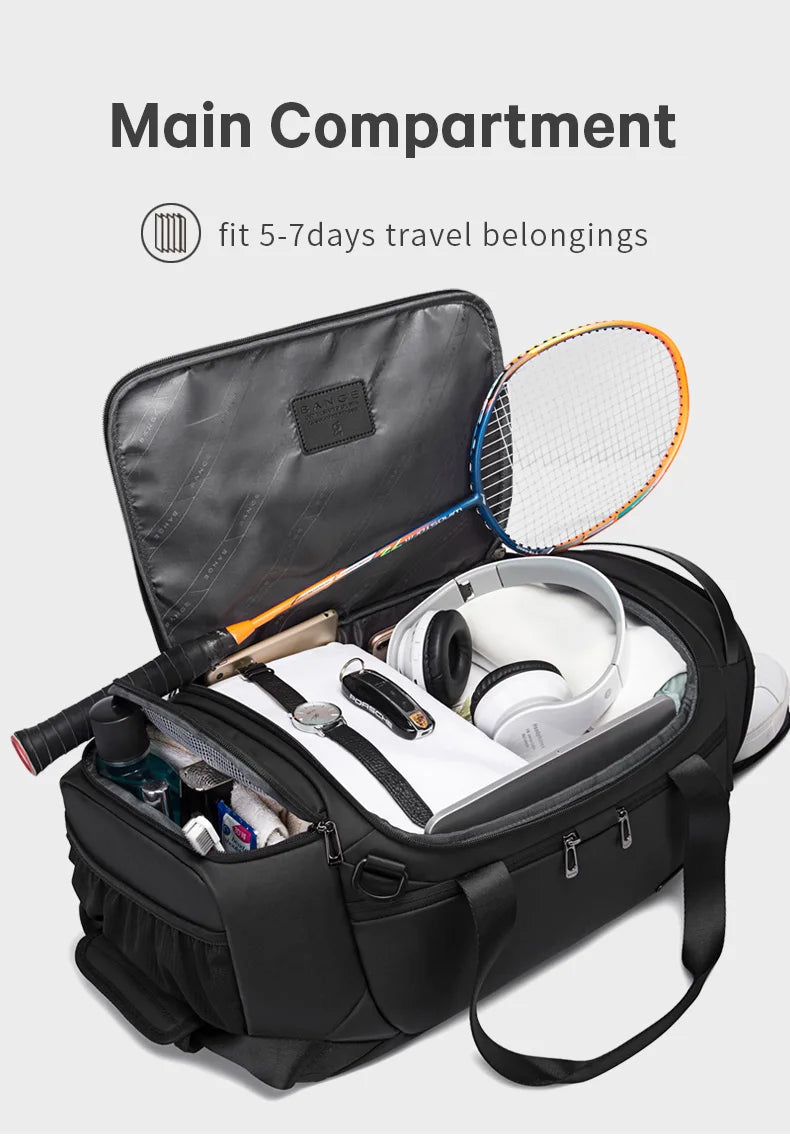 BANGE Sports Bags Men Gym Bags For Fitness Training Outdoor WaterProof Sport Bag Dry Wet Separation Bags Sac De Travel Bag