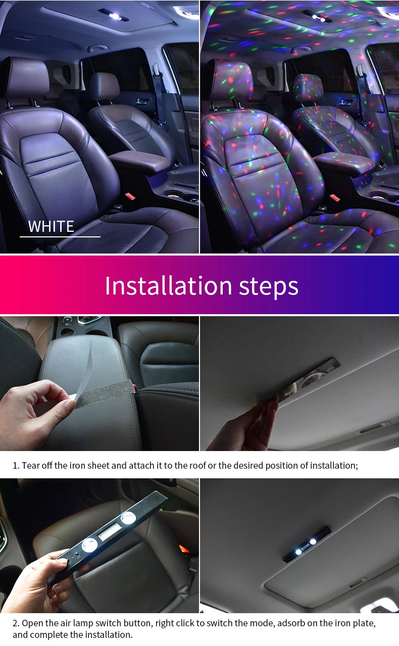 LED Car Foot Light – RGB Atmosphere Lights with Wireless Remote Control