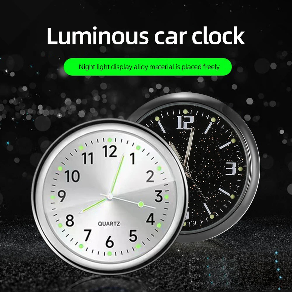 40MM Luminous Car Dashboard Clock – Waterproof Mini Quartz Clock