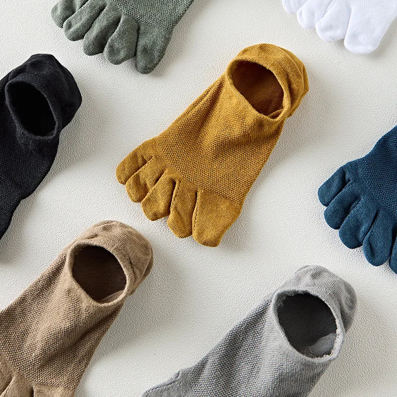 Breathable Five-Toe No-Show Socks