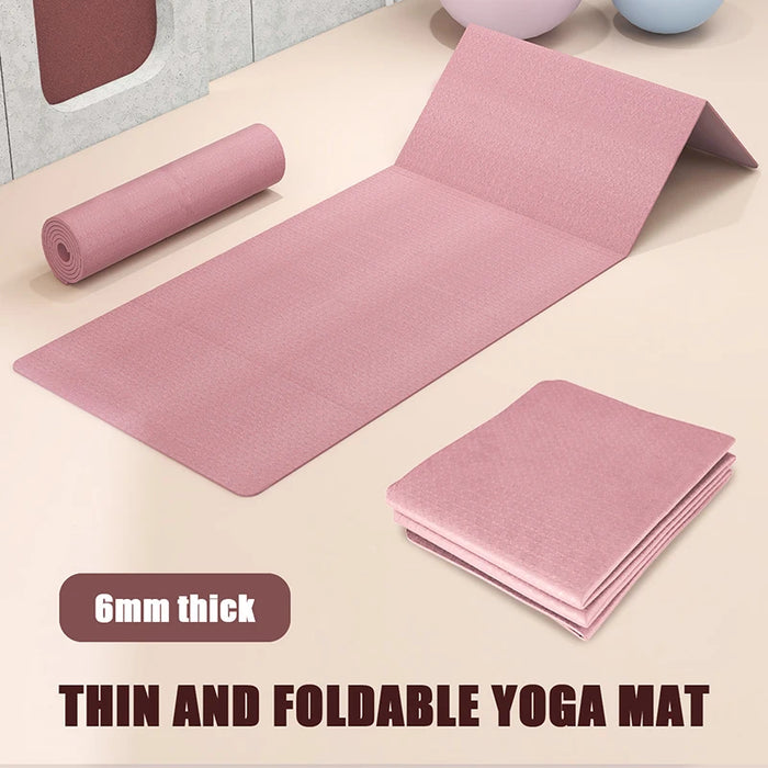 4mm TPE Foldable Yoga Mat – Dual-Sided Non-Slip Fitness Mat