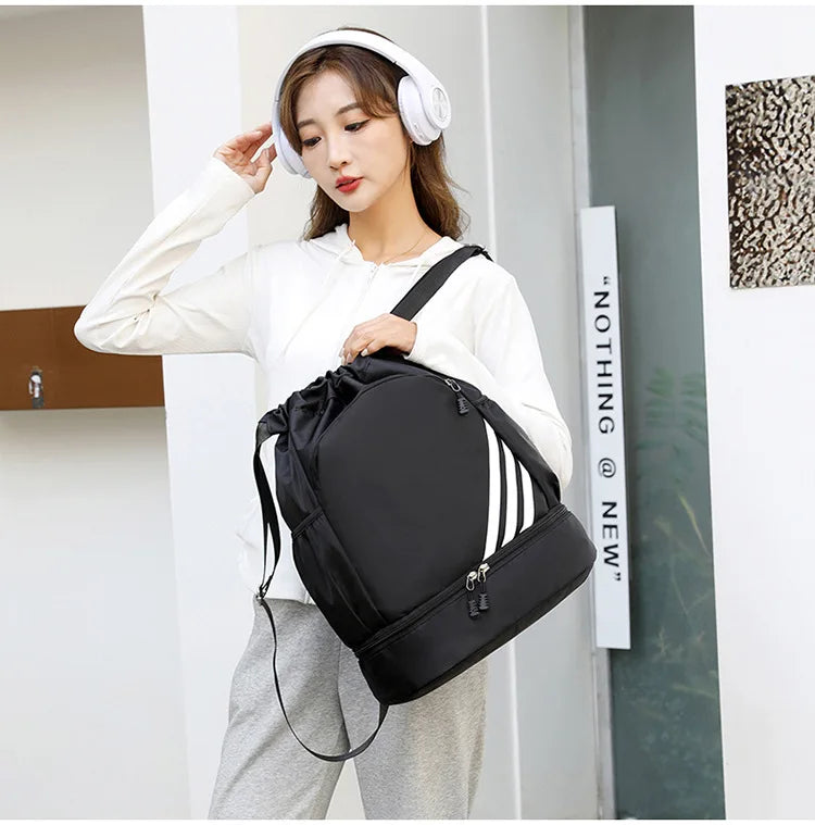 Outdoor Fitness Backpack Basketball Gym Bag Backpack Women Men Travel Soccer Football Storage Bags Training Drawstring Sport Bag