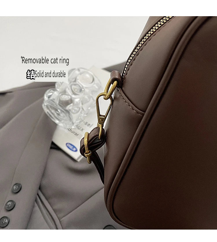 New 2025 Boston Bag For Women Large Bowling Bags Luxury Brand Design Armpit Bags Autumn/Winter Commuting Versatile Shoulder Bag