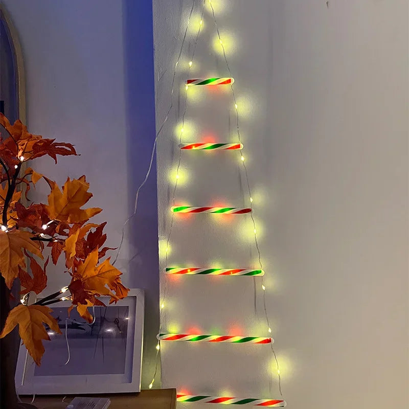 Climbing Santa LED Ladder Christmas Lights