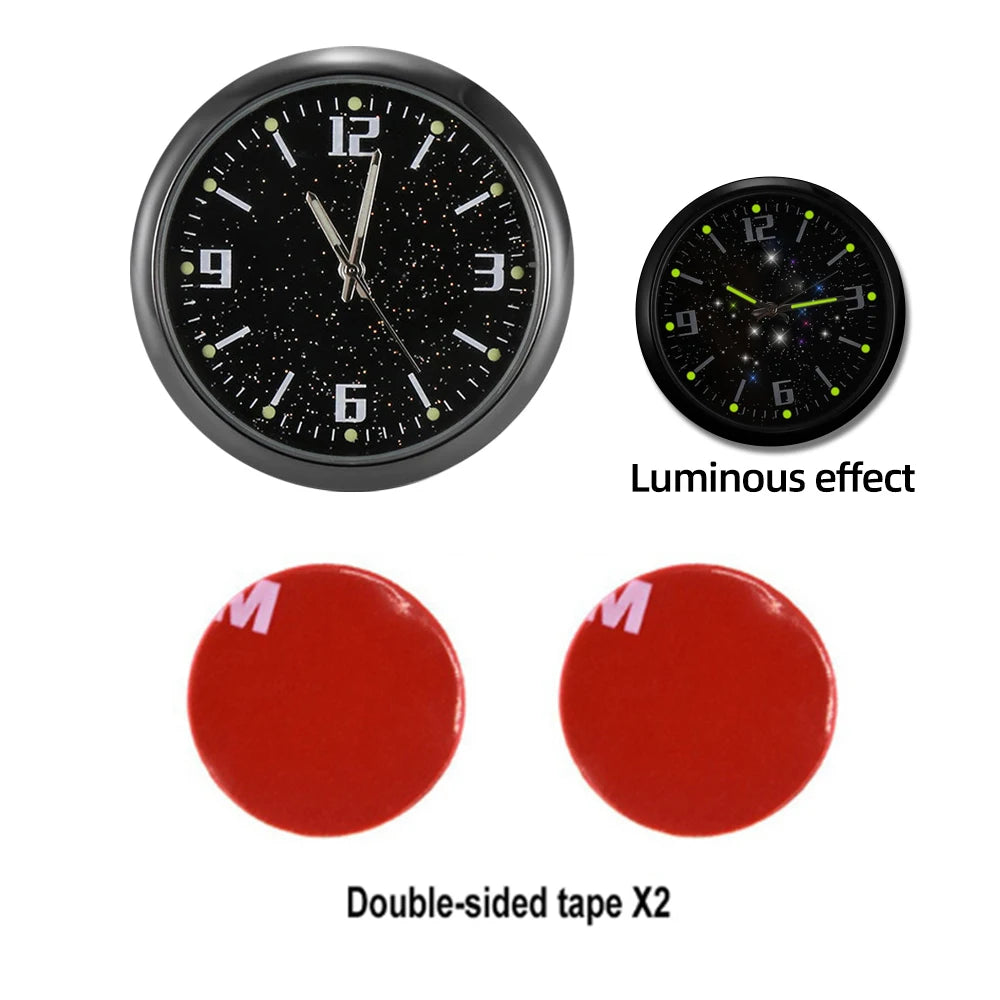 40MM Luminous Car Dashboard Clock – Waterproof Mini Quartz Clock