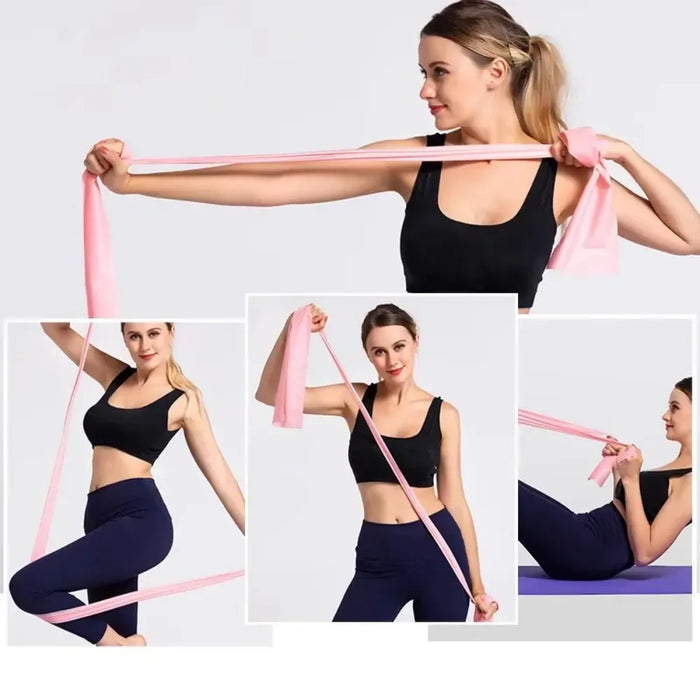 Yoga Resistance Bands – Natural Rubber Latex Elastic Bands for Pilates, Fitness, and Home Gym Workouts