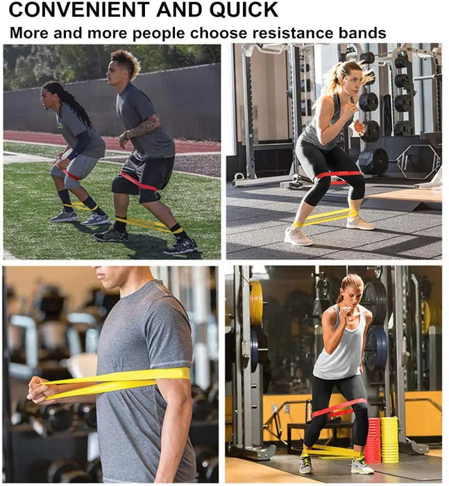 5-Pack Resistance Bands for Fitness – Yoga, Hip Tension, Leg Squat, and Stretching Elastic Loop Bands