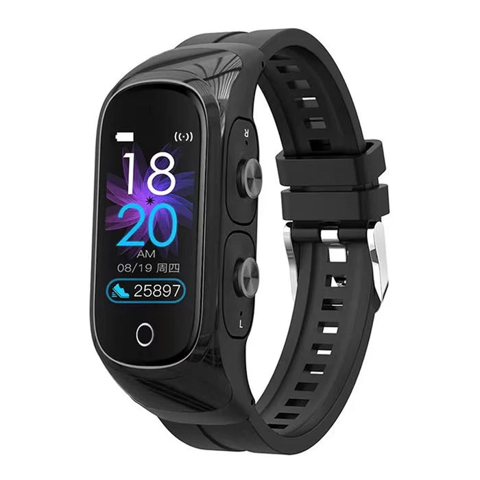 Smartwatch with Built-In Wireless Earbuds