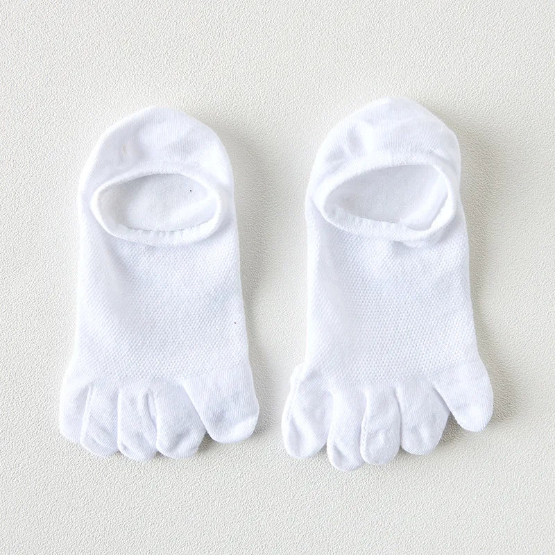 Breathable Five-Toe No-Show Socks