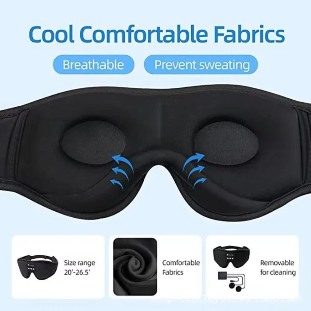 Stereo Wireless 3D Eye Mask with Bluetooth 5.0