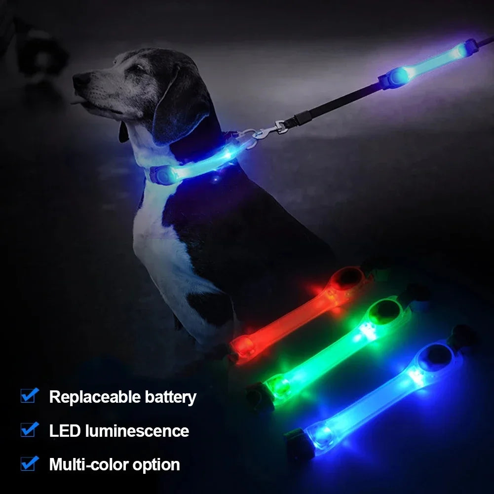 LED Glowing Pet Dog Collar - Night Safety Flashing Luminous Band