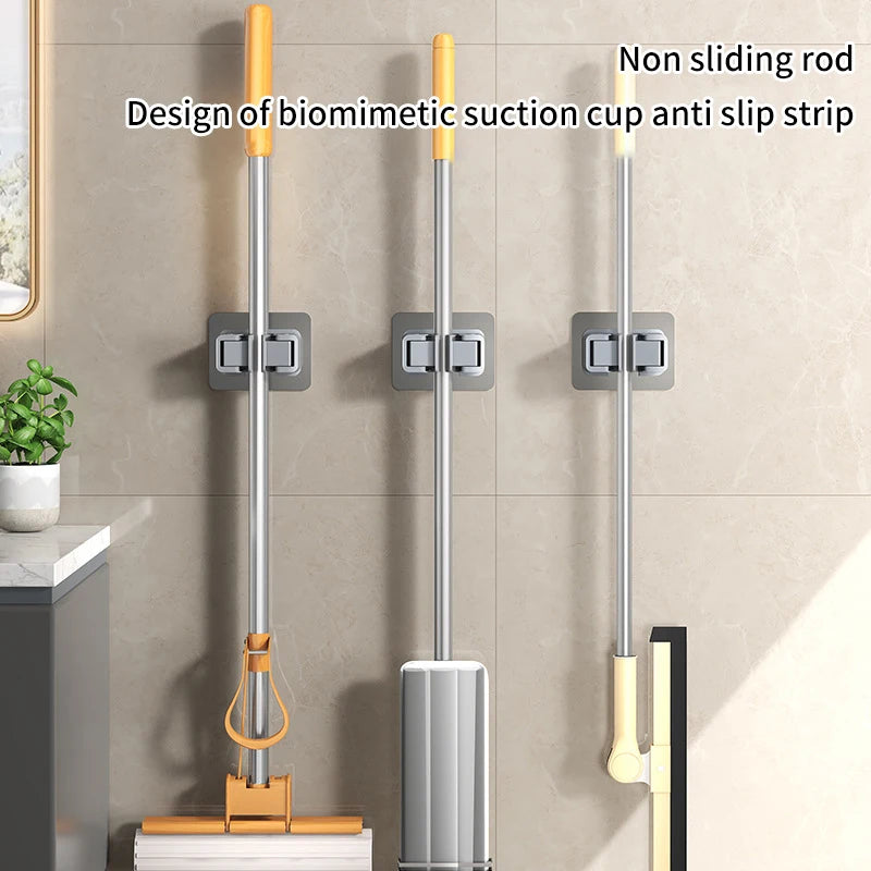 Self-Adhesive Mop and Broom Holder