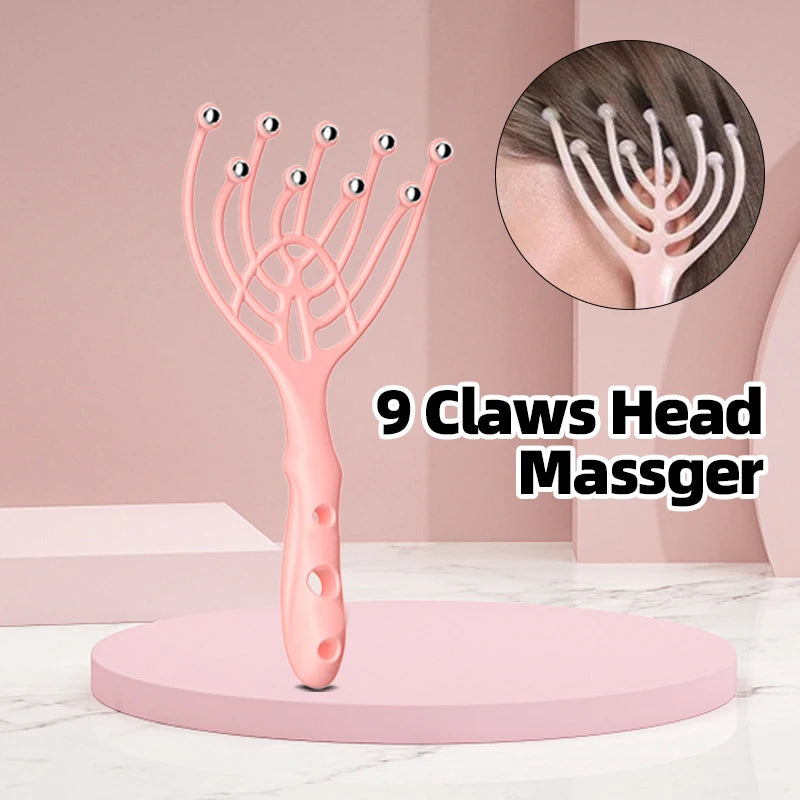 9-Claw Head Massager for Stress Relief