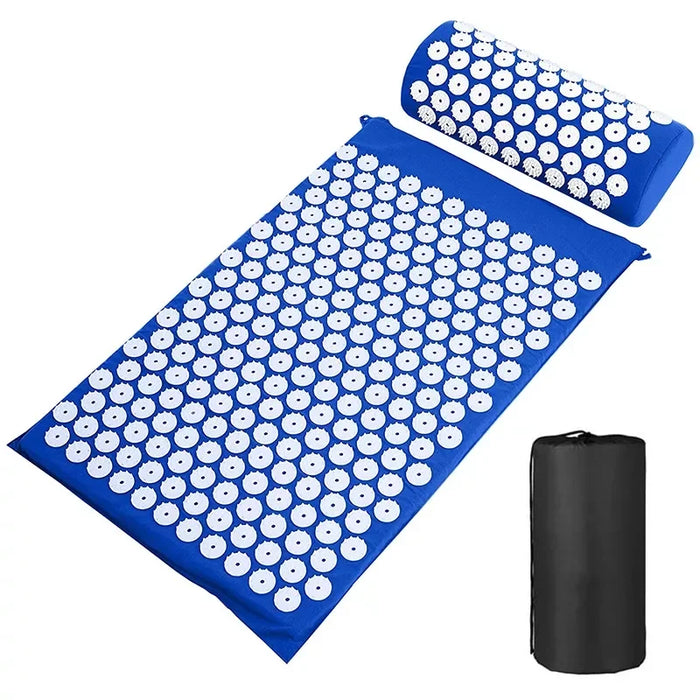 Acupressure Mat and Pillow Set – Sensi Massage Mat for Neck, Back, and Foot Relief