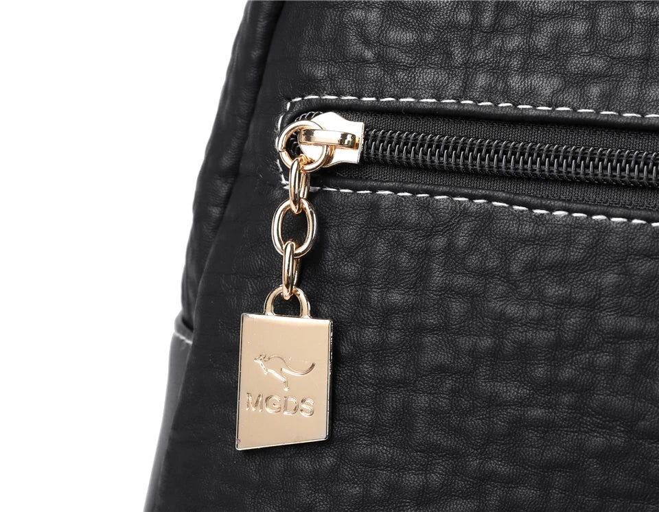 Fashion Backpacks Female High Quality Leather Bagpack for Women Rucksacks Large Capacity School Bag Ladies Travel Bags Mochilas