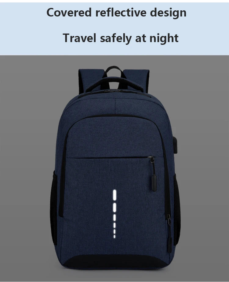 Classic Men Waterproof Backpack USB Charging Casual Travel Backpack Men Large Capacity Travel Laptop Backpack School Bag