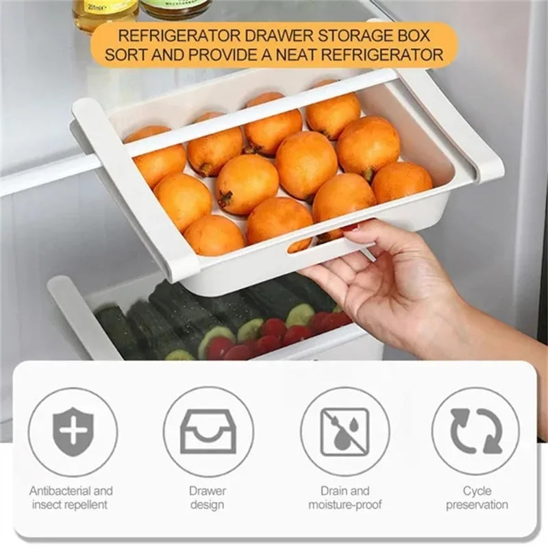 Refrigerator Pull-Out Drawer Organizer – Fruit & Veggie Storage