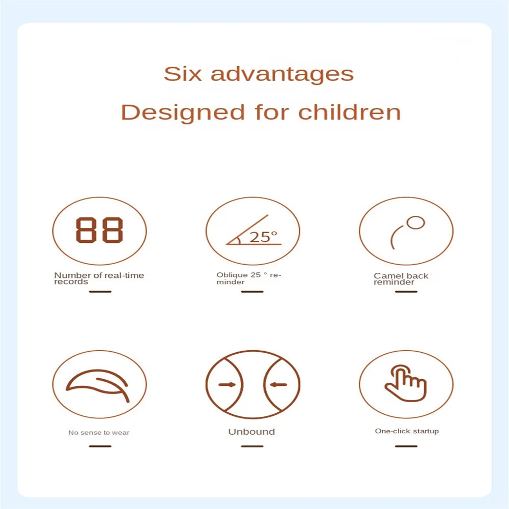Smart Sensor Posture Corrector With Vibration Anti Humpback Invisible Correction Belt Adult Child Body Back Shaping Corrector